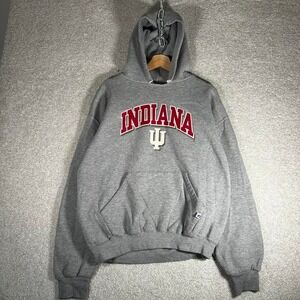 Vintage 2000s Indiana university Hoosiers Russell athletic grey college hoodie